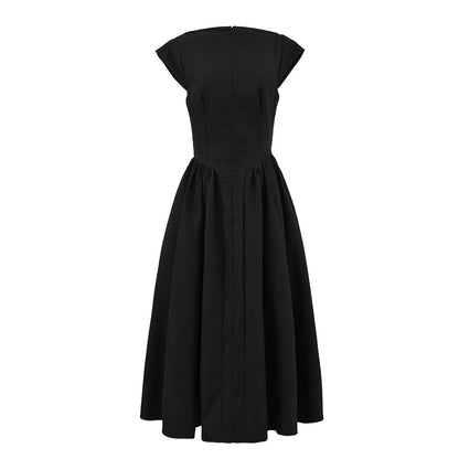Suninheart New French Style Sexy Backless Sleeveless Pleated Slim Fit Vest Style Dress for Summer 2025