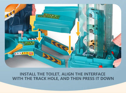 KBDFA Lion Theme Car Track For Children Diecasts Holiday Gifts Birthday Hot Wheels Kids Educational Race Toys Racing Rail Cars