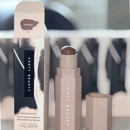 Fenty Beauty Makeup Suit Lip Gloss High Gloss Matt Powder Contour Stick and Setting Loose Powder Lady Lasting Natural Makeup