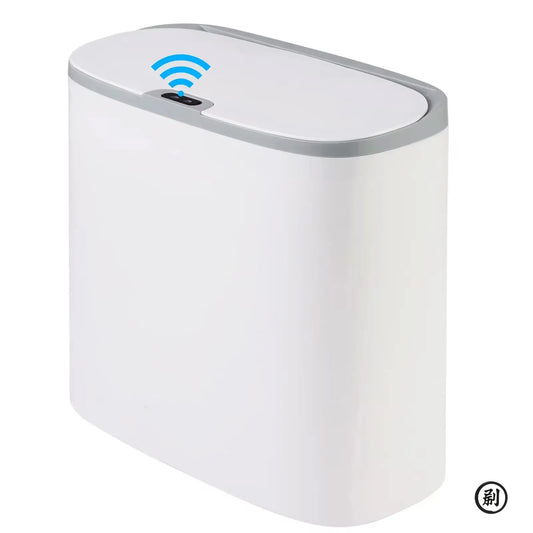 Touchless Motion Sensor Trash Can - Automatic Waterproof Slim Garbage Bin for Bathroom and Kitchen