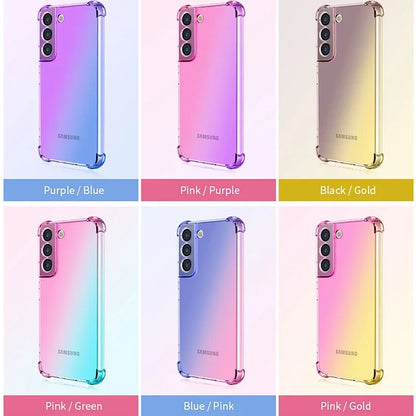 Gradient Airbag Shockproof TPU Case for Samsung Galaxy S26 Ultra S25 Edge S24 S23 FE S23 S22 Plus S21 Protective Cover Funda