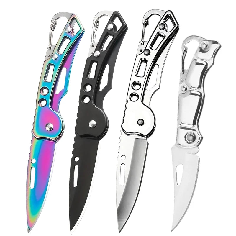 Folding Stainless Steel Fruit Knife - Non-Slip Outdoor Pocket Knife