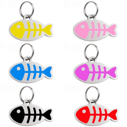 Free Engraved Pet Dog Tag Engraved Puppy Name Anti-Lost Custom Cat Id Tag Fashion Pet Kitten Nameplate Chihuahua Dog Accessories
