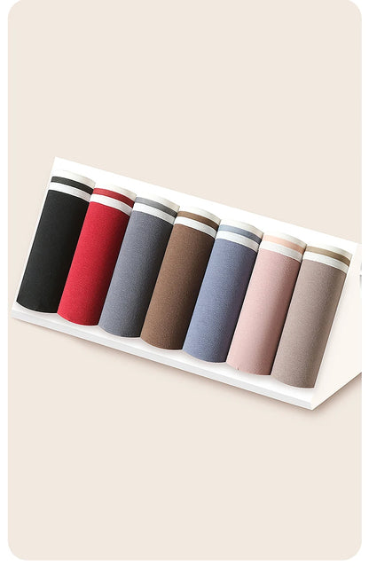 7PCS/Set Cotton Women Panties Breathable Underwear Week Pants Girls Briefs Solid Panty Underpants Sexy Low Waist Female Lingerie