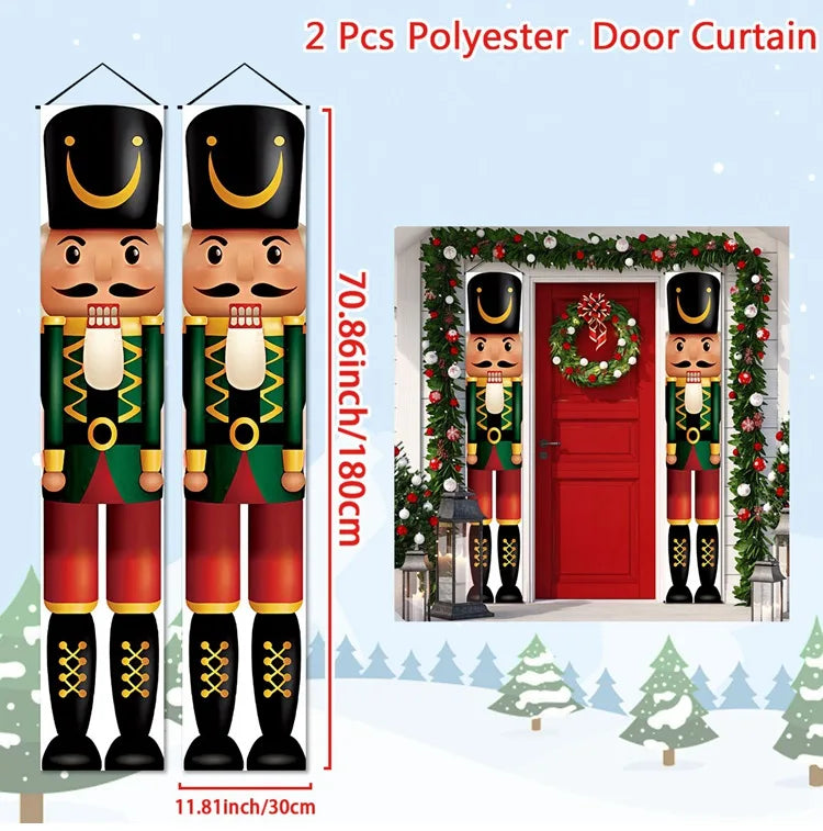 Christmas Door Banner - Festive Xmas Hanging Sign | Holiday Party Decoration 2025