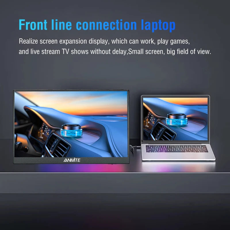 Portable Touch Monitor 16 Inch HDR Display - USB-C, HDMI, Built-In Speakers, Detachable Stand