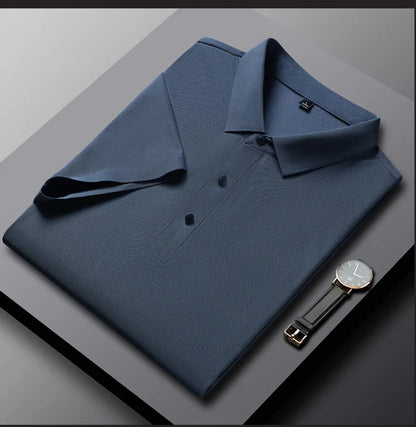 Men's Polo Shirt - Summer Quick Dry Casual Work Shirt | Plus Size Breathable Solid Color