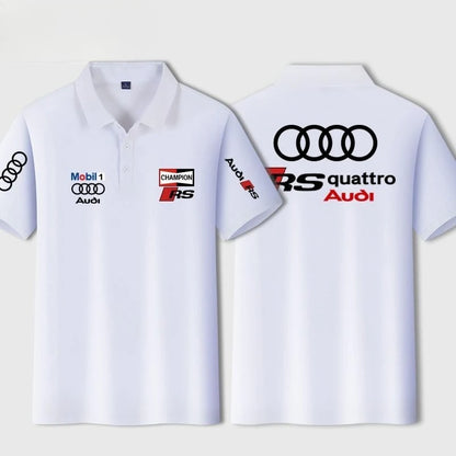Audi RS T-Shirt - Men Polo Shirt Custom Printed Performance Car Apparel