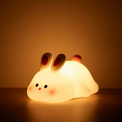 Silicone Night Light - Rechargeable Animal Night Lamp with Touch Sensor for Kids