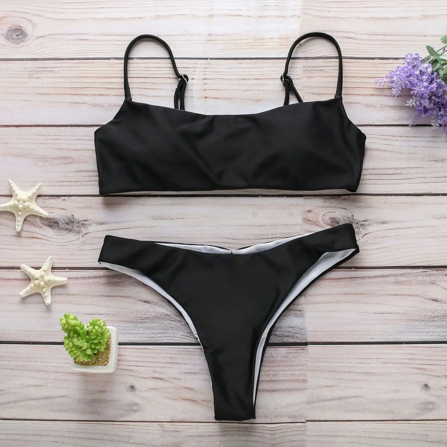 DAILOU New Solid Sexy Bikini Set Women Swimming Suit Fashion Swimsuit Two-Piece Swimwear Bathing Suit Female Biquini S-XL Sets