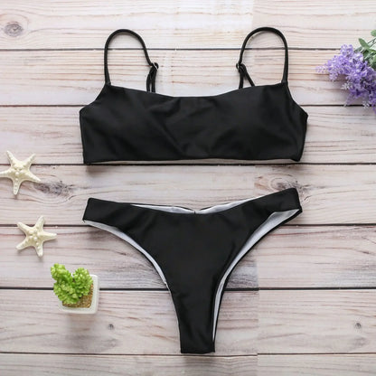 DAILOU New Solid Sexy Bikini Set Women Swimming Suit Fashion Swimsuit Two-Piece Swimwear Bathing Suit Female Biquini S-XL Sets