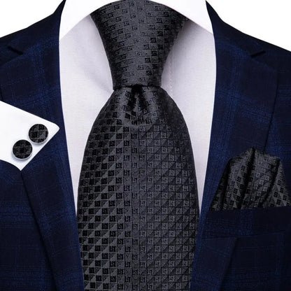 Blue Silk Mens Tie - Formal 100 Silk NeckTie for Weddings and Business
