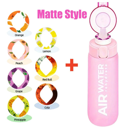 Fruit Flavor Water Bottle – BPA Free Sports Cup with 7 Fruit Pods, 750ml