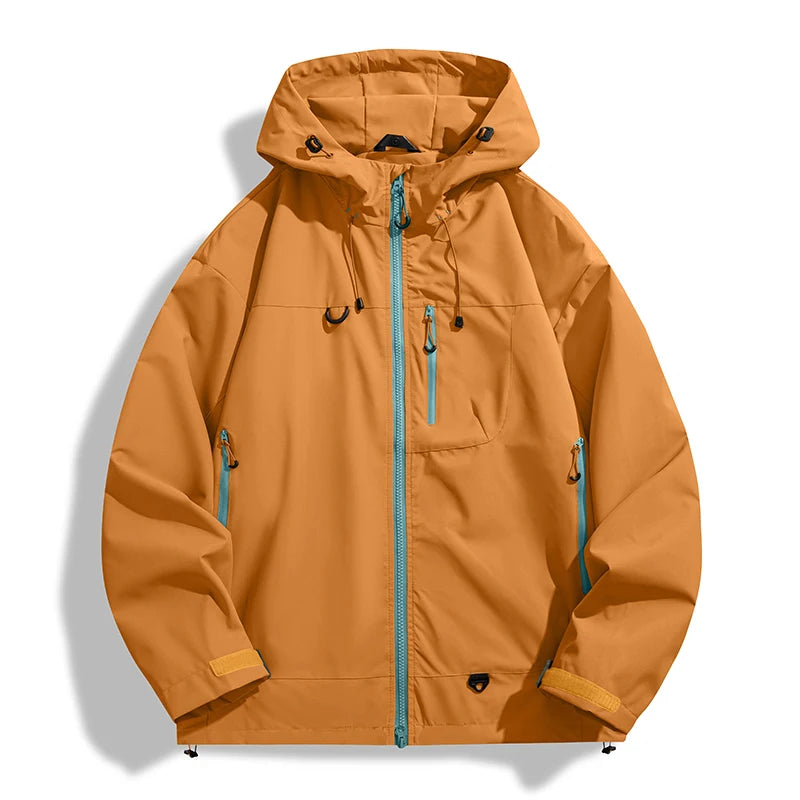 Waterproof Windbreaker Jacket – Lightweight Unisex Hiking Coat With Adjustable Storm Hood