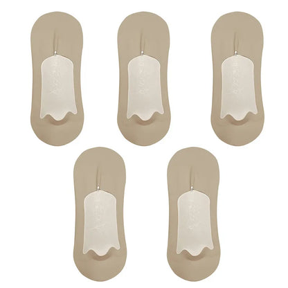 5pairs Men's Cotton Socks Summer Breathable Ultra-thin No Show Ice Silk Sock Silicone Non-slip Bottom Absorb Sweat Men Boat Sock