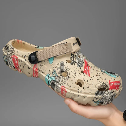 Men's Summer Clogs - Plus Size EVA Sandals | Lightweight Flat Platform Slides