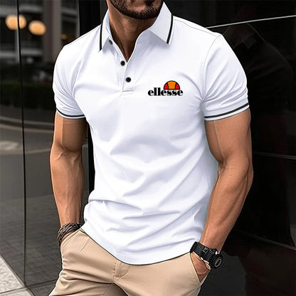 Men's Short-sleeved Polo Shirt Casual 3D Printed Design Stripes Pattern Summer men Polyester Sports Polo Shirt Men's Clothing
