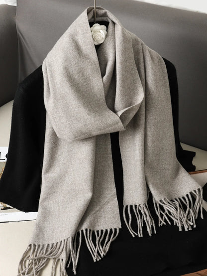 62-Color Cashmere Winter Scarf - Warm Thicken Pashmina Shawl with Tassels