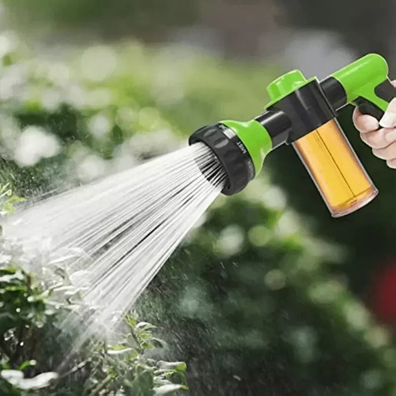 New High Pressure Foam Water Gun 8 In 1 Garden Watering Hose Nozzle Sprinkler Soap Dispenser Pet Shower Spray Gun Car Wash Tool