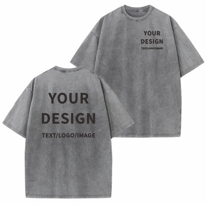 100% Cotton T-shirt Custom Logo Street Trend Short Sleeve T-shirt Embroidery Design European American Size Tops Printing Pattern