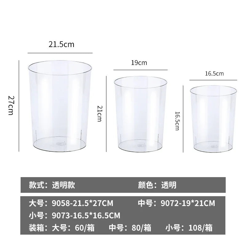Transparent Trash Can - Nordic Style Garbage Bin for Home  Office