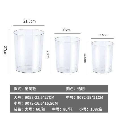 Transparent Trash Can - Nordic Style Garbage Bin for Home  Office