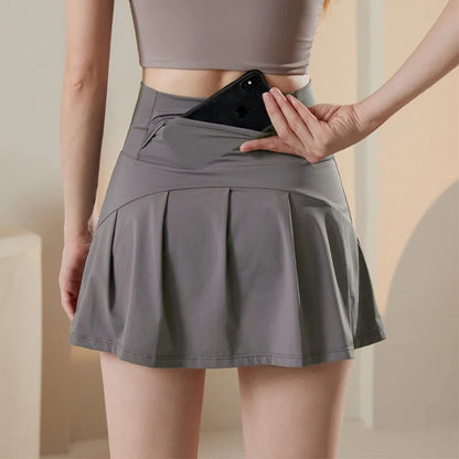 Women's Sport Skort – Lined High-Waist Tennis & Golf Skirt Shorts