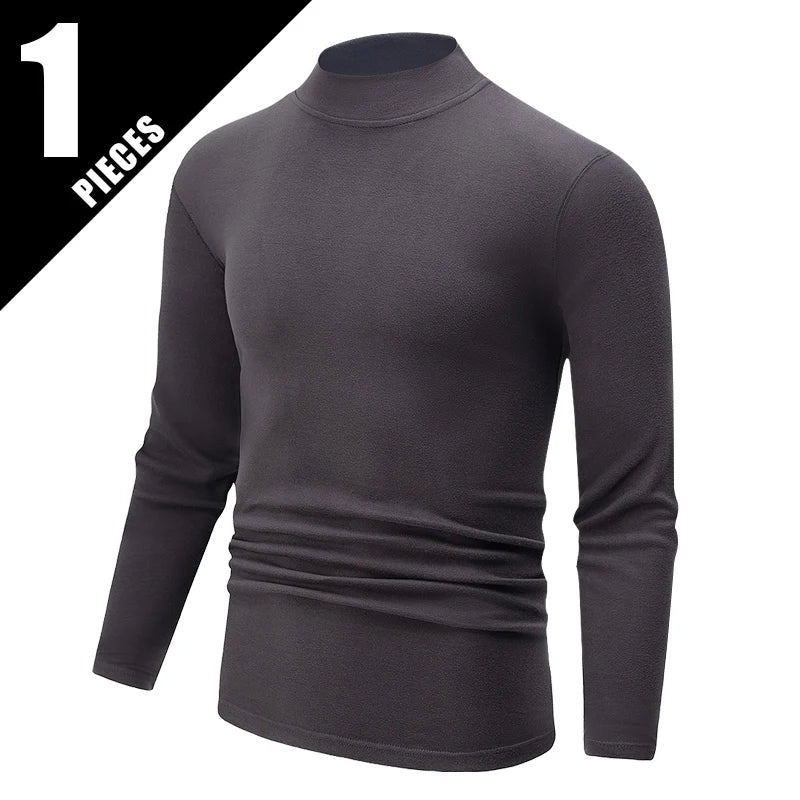 2/4 Piece Men's And Teenagers' Thermal Underwear Set Simple And Fashionable Long Sleeve Bottoming Shirt Elastic Waist Trousers P