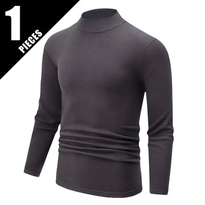 2/4 Piece Men's And Teenagers' Thermal Underwear Set Simple And Fashionable Long Sleeve Bottoming Shirt Elastic Waist Trousers P