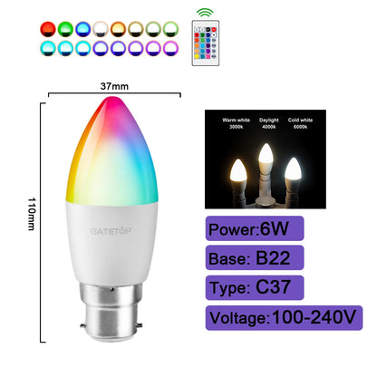 RGBW LED Bulb - Color Changing Smart Light With Remote Control | E27 Spotlight