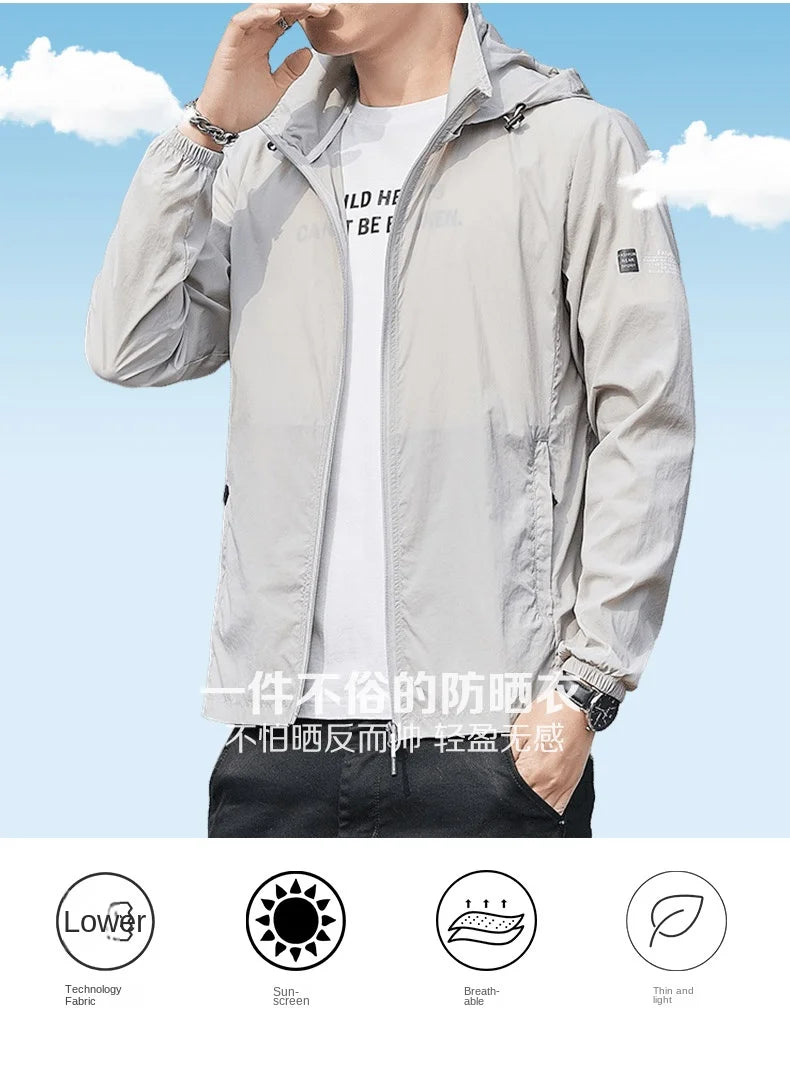 2025Summer Hooded Jacket Men Women Waterproof Sun Protection Clothing Fishing Hunting Clothes Quick Dry Skin Windbreaker