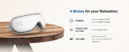 Heated Smart Vibration Eye Massager Airbag Compress Eye Care Instrument Bluetooth Music Eye Massage Sleepping Mask Relax Fatigue