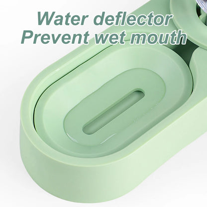 Pet Rabbit Chinchilla Guinea Pig Food Bowl Auto Feeder All-in-One Splice Food Bowl Drinking Fountain Raised Standing Dish Bowl