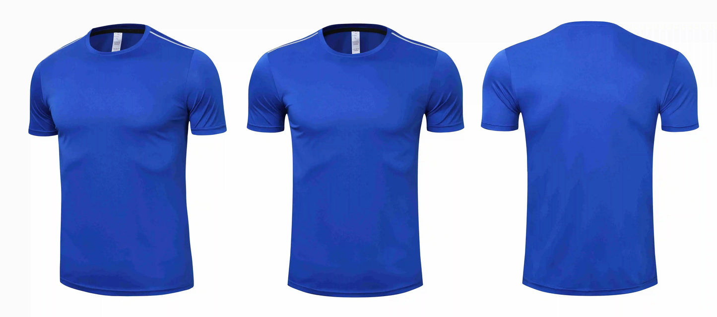 Men Women Quick Dry Short Sleeve Sport T Shirt Gym Jerseys Fitness Shirt Trainer Running T-Shirt Teenager Breathable Sportswears