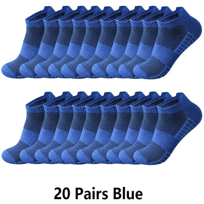 Ankle Socks Men Women - 10 Pairs Breathable Cotton Mesh Running Socks for Summer
