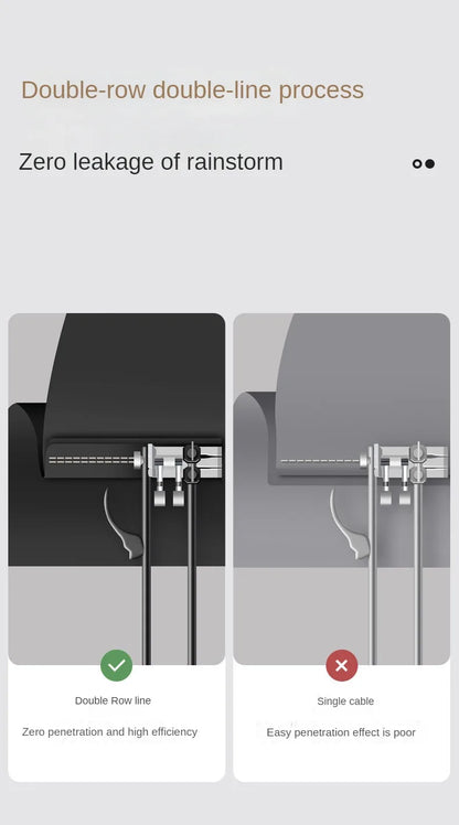 Windproof UV protection casual folding UPF50+automatic umbrella handle curved handle design, stylish design compact sun and rain