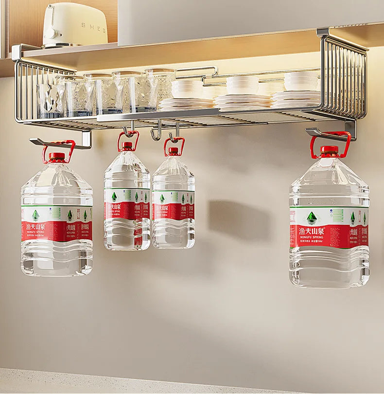 Retractable Hanging Basket - Stainless Steel Kitchen Storage Organizer With Large Capacity