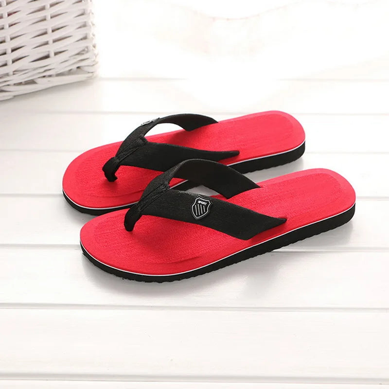Casual Slippers For Men Flip Flops Beach Sandals Summer Non-Slip Flat Slides Men Slippers Indoor House Shoes Man Male Slipper