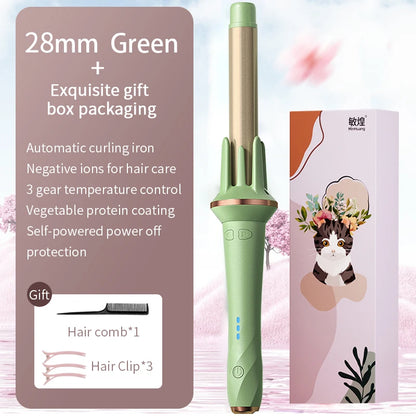 Automatic Hair Curler - Large Wave Curling Iron | Fast Heating Tourmaline Ceramic Wand