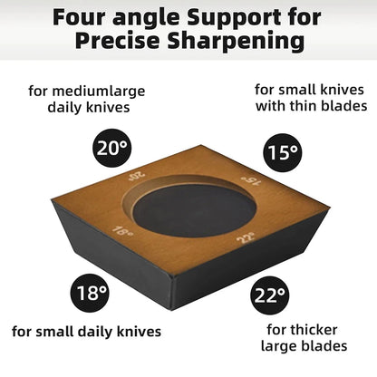 Rolling Knife Sharpener - 4 Angle Sharpening System With Diamond Whetstone Kit