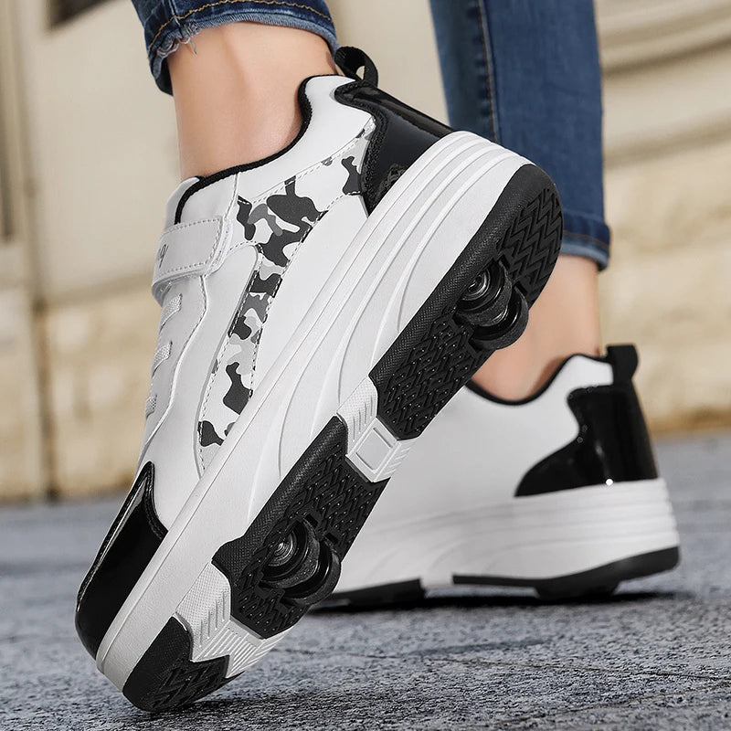 Children Roller Skates New Comfortable Four-Wheel Shoes Dual Purpose Unisex Fashion Sports Rollerblade Shoes for Kids