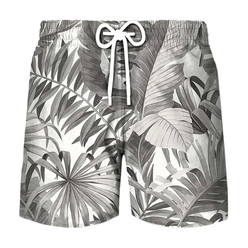 3D Printed Shorts - Men's Tree Leaf Camouflage Casual Breathable Sports Summer Pants