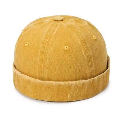 Denim Docker Cap – Brimless Sailor Beanie, Adjustable