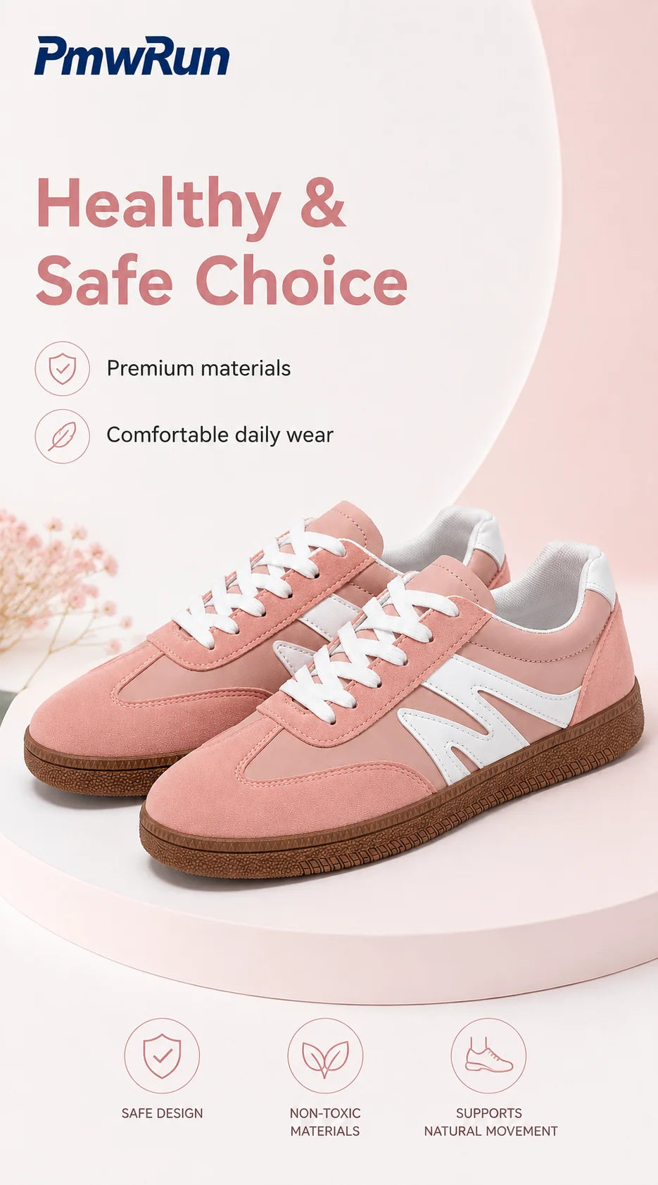 Trend Fashion Sport Shoes For Women PU Leather Waterproof Female Sneakers Anti-slippery Running Footwear For Boys Girls