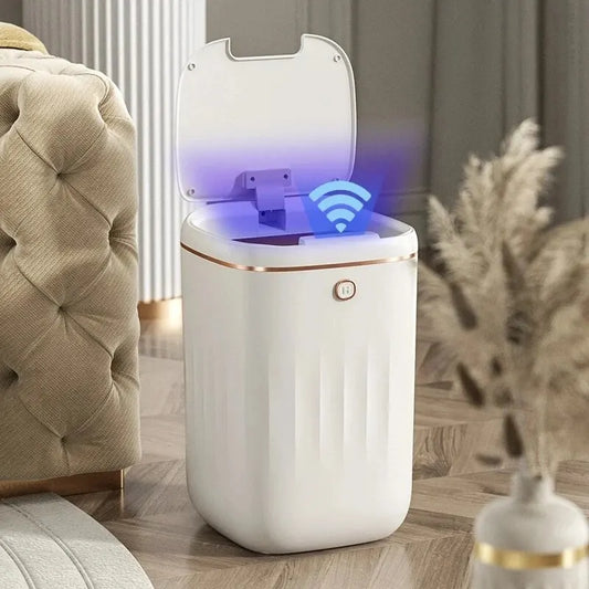 Smart Automatic Sensor Trash Can - 20L UV Induction Bathroom Wastebasket