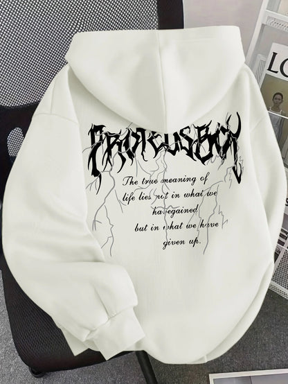 Women's fashionable hooded sweatshirt with fashionable creative design and English letters hoodie sweatshirt hoodie