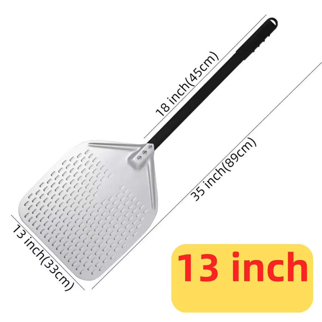 Pizza Perforated Shovel Paddle - ShortLong Handle Baking Tool for Oven