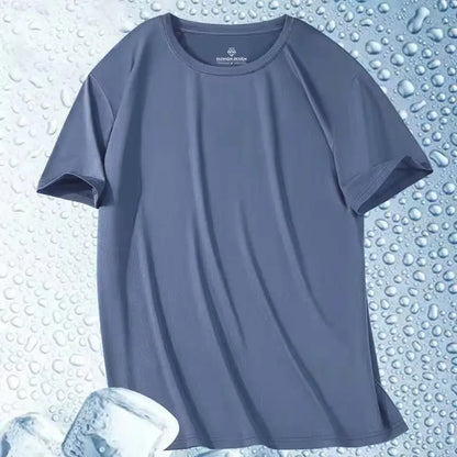 Men's Ice-Silk T-Shirt – Cool Quick-Dry Casual Sports Top