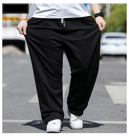 Large Size Men's Casual Pants XL-8XL Plus Size Straight Loose Fit Trousers Elastic Waist Oversized Cotton SweatPants Outdoor