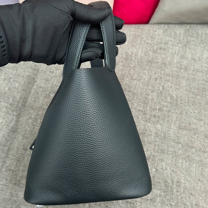 Women Leather Bucket Bag - Genuine Leather Handbag | Large Tote Bag With Silver Hardware